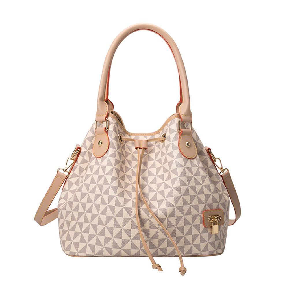 Printed Pattern Shoulder Bags, Large Roomy Drawstring Handbag, ^_^